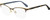 Profile View of Kate Spade BRIEANA Designer Bi-Focal Prescription Rx Eyeglasses in Satin Brown Silver Tortoise Havana Blue Floral Ladies Cat Eye Semi-Rimless Stainless Steel 50 mm