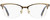 Front View of Kate Spade BRIEANA Designer Bi-Focal Prescription Rx Eyeglasses in Satin Brown Silver Tortoise Havana Blue Floral Ladies Cat Eye Semi-Rimless Stainless Steel 50 mm