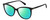 Profile View of Polaroid 4100/F/S Designer Polarized Reading Sunglasses with Custom Cut Powered Green Mirror Lenses in Gloss Black Gemstone Crystal Accents Ladies Cat Eye Full Rim Acetate 59 mm
