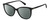 Profile View of Polaroid 4100/F/S Designer Polarized Reading Sunglasses with Custom Cut Powered Smoke Grey Lenses in Gloss Black Gemstone Crystal Accents Ladies Cat Eye Full Rim Acetate 59 mm