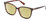 Profile View of Polaroid 4101/F/S Designer Polarized Reading Sunglasses with Custom Cut Powered Sun Flower Yellow Lenses in Gloss Tortoise Havana Brown Gemstone Crystal Accents Ladies Cat Eye Full Rim Acetate 65 mm