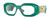 Profile View of Versace VE4425U Designer Single Vision Prescription Rx Eyeglasses in Emerald Green Gold Unisex Oval Full Rim Acetate 54 mm