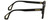 Side View of GUCCI GG0469O-001 Unisex Square Designer Reading Glasses Gloss Black & Gold 56mm