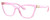 Profile View of Dolce&Gabbana DG5076 Designer Progressive Lens Blue Light Blocking Eyeglasses in Shiny Pink Crystal Gold Ladies Cat Eye Full Rim Acetate 55 mm