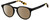 Profile View of Marc Jacobs 351/S Designer Polarized Reading Sunglasses with Custom Cut Powered Amber Brown Lenses in Gloss Black Tortoise Havana Amber Brown Crystal Unisex Round Full Rim Acetate 52 mm