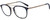 Profile View of John Varvatos V378 Designer Progressive Lens Prescription Rx Eyeglasses in Gloss Navy Blue Smokey Grey 2-Tone Gunmetal Unisex Panthos Full Rim Acetate 49 mm
