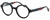Profile View of Elton John WIZARD Designer Progressive Lens Prescription Rx Eyeglasses in Black Red Blue Psychedelic Rainbow Multicolor Ladies Round Full Rim Acetate 48 mm