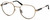 Profile View of Elton John BOHEMIAN Designer Bi-Focal Prescription Rx Eyeglasses in Antique Light Gold Green Blue Tortoise Ladies Oval Full Rim Metal 48 mm