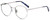 Profile View of Elton John CHOPIN 2 Designer Progressive Lens Blue Light Blocking Eyeglasses in Platinum Silver Blue Grey Unisex Round Full Rim Metal 50 mm