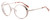 Profile View of Elton John HIPPIE Designer Bi-Focal Prescription Rx Eyeglasses in Silver White Pink Mosaic Pattern Unisex Round Full Rim Stainless Steel 54 mm