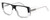 Profile View of Elton John LUCKY STAR 2 Designer Bi-Focal Prescription Rx Eyeglasses in Black Fade Blue Grey Clear Crystal Unisex Square Full Rim Acetate 58 mm