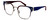 Profile View of Elton John SHERBET 1 Designer Bi-Focal Prescription Rx Eyeglasses in Blue Red Pink Fade Gold Unisex Cat Eye Full Rim Metal 53 mm
