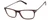 Profile View of John Varvatos V412 Designer Progressive Lens Blue Light Blocking Eyeglasses in Crystal Brown Silver Unisex Square Full Rim Acetate 57 mm