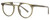 Profile View of John Varvatos V602 Designer Reading Eye Glasses in Crystal Olive Green Silver Gunmetal Unisex Round Full Rim Acetate 52 mm