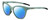 Profile View of Bolle PRIZE Designer Polarized Reading Sunglasses with Custom Cut Powered Blue Mirror Lenses in Matte Frost Green Grey Crystal Ladies Cat Eye Full Rim Acetate 51 mm