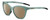 Profile View of Bolle PRIZE Designer Polarized Reading Sunglasses with Custom Cut Powered Amber Brown Lenses in Matte Frost Green Grey Crystal Ladies Cat Eye Full Rim Acetate 51 mm