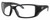 Profile View of Costa Del Mar Blackfin Designer Reading Eye Glasses in Matte Black Gray Unisex Rectangular Full Rim Acetate 62 mm