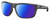 Profile View of Costa Del Mar Broadbill Designer Polarized Reading Sunglasses with Custom Cut Powered Blue Mirror Lenses in Matte Gray Black Unisex Square Full Rim Acetate 61 mm