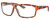 Profile View of Costa Del Mar Cut Designer Blue Light Blocking Eyeglasses in Honey Amber Red Tortoise Havana Crystal Unisex Rectangular Full Rim Acetate 60 mm