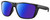 Profile View of Costa Del Mar Ferg XL Designer Polarized Reading Sunglasses with Custom Cut Powered Blue Mirror Lenses in Matte Black Unisex Panthos Full Rim Acetate 62 mm