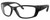 Profile View of Costa Del Mar Fisch Designer Reading Eye Glasses in Matte Black Blackout Unisex Oval Full Rim Acetate 64 mm