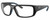 Profile View of Costa Del Mar Fantail Designer Reading Eye Glasses in Matte Black Gray Unisex Rectangular Full Rim Acetate 59 mm
