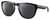 Profile View of Costa Del Mar Irie Designer Polarized Reading Sunglasses with Custom Cut Powered Smoke Grey Lenses in Shiny Black Unisex Panthos Full Rim Acetate 55 mm