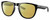 Profile View of Costa Del Mar Irie Designer Polarized Reading Sunglasses with Custom Cut Powered Sun Flower Yellow Lenses in Shiny Black Unisex Panthos Full Rim Acetate 55 mm