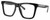 Profile View of Costa Del Mar Keramas Designer Progressive Lens Prescription Rx Eyeglasses in Shiny Black Silver Unisex Square Full Rim Acetate 54 mm