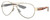 Profile View of Costa Del Mar Loreto Designer Reading Eye Glasses in Rose Gold Auburn Brown Tortoise Havana Beige Ladies Pilot Full Rim Metal 56 mm