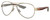 Profile View of Costa Del Mar Loreto Designer Reading Eye Glasses with Custom Cut Powered Lenses in Brushed Gold Brown Tortoise Havana Greige Ladies Pilot Full Rim Metal 56 mm