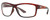 Profile View of Costa Del Mar Mag Bay Designer Reading Eye Glasses in Auburn Red Tortoise Havana Crystal Black Unisex Rectangular Full Rim Acetate 63 mm