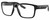 Profile View of Costa Del Mar Paunch Designer Reading Eye Glasses in Shiny Black Unisex Square Full Rim Acetate 57 mm