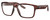 Profile View of Costa Del Mar Paunch Designer Reading Eye Glasses in Amber Brown Tortoise Havana Unisex Square Full Rim Acetate 57 mm