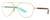 Profile View of Costa Del Mar Peli Designer Single Vision Prescription Rx Eyeglasses in Brushed Gold Brown Tortoise Havana Turquoise Unisex Pilot Full Rim Metal 57 mm