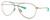 Profile View of Costa Del Mar Piper Designer Progressive Lens Blue Light Blocking Eyeglasses in Shiny Gold Turquoise Unisex Pilot Full Rim Metal 58 mm