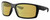 Profile View of Costa Del Mar Reefton Designer Polarized Reading Sunglasses with Custom Cut Powered Sun Flower Yellow Lenses in Matte Black Blackout Unisex Rectangular Full Rim Acetate 64 mm