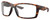 Profile View of Costa Del Mar Reefton Designer Reading Eye Glasses with Custom Cut Powered Lenses in Matte Amber Brown Retro Tortoise Havana Unisex Rectangular Full Rim Acetate 64 mm