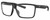 Profile View of Costa Del Mar Rinconcito Designer Blue Light Blocking Eyeglasses in Matte Black Unisex Rectangular Full Rim Acetate 60 mm