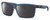 Profile View of Costa Del Mar Rinconcito Designer Polarized Reading Sunglasses with Custom Cut Powered Smoke Grey Lenses in Matte Atlantic Blue Unisex Rectangular Full Rim Acetate 60 mm