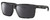 Profile View of Costa Del Mar Rinconcito Designer Polarized Reading Sunglasses with Custom Cut Powered Smoke Grey Lenses in Matte Gray Black Tiger Shark Unisex Rectangular Full Rim Acetate 60 mm