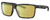 Profile View of Costa Del Mar Rinconcito Designer Polarized Reading Sunglasses with Custom Cut Powered Sun Flower Yellow Lenses in Matte Gray Black Tiger Shark Unisex Rectangular Full Rim Acetate 60 mm