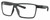 Profile View of Costa Del Mar Rincon Designer Reading Eye Glasses with Custom Cut Powered Lenses in Matte Smoke Gray Crystal Unisex Square Full Rim Acetate 63 mm
