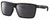 Profile View of Costa Del Mar Rincon Designer Polarized Reading Sunglasses with Custom Cut Powered Smoke Grey Lenses in Matte Black Unisex Square Full Rim Acetate 63 mm