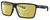Profile View of Costa Del Mar Rincon Designer Polarized Reading Sunglasses with Custom Cut Powered Sun Flower Yellow Lenses in Matte Black Unisex Square Full Rim Acetate 63 mm