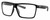 Profile View of Costa Del Mar Rincon Designer Blue Light Blocking Eyeglasses in Shiny Black Unisex Square Full Rim Acetate 63 mm