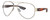 Profile View of Costa Del Mar South Point Designer Reading Eye Glasses in Rose Gold Auburn Brown Tortoise Havana Unisex Pilot Full Rim Metal 59 mm