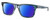 Profile View of Costa Del Mar Tybee Designer Polarized Reading Sunglasses with Custom Cut Powered Blue Mirror Lenses in Blue Teal Crystal Ocean Currents Unisex Panthos Full Rim Acetate 55 mm