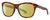 Profile View of Costa Del Mar Vela Designer Polarized Reading Sunglasses with Custom Cut Powered Sun Flower Yellow Lenses in Shiny Amber Brown Tortoise Havana Black Unisex Cat Eye Full Rim Acetate 56 mm