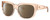 Profile View of Costa Del Mar Waterwoman Designer Polarized Reading Sunglasses with Custom Cut Powered Amber Brown Lenses in Shiny Blonde Crystal Beige Ladies Cat Eye Full Rim Acetate 55 mm